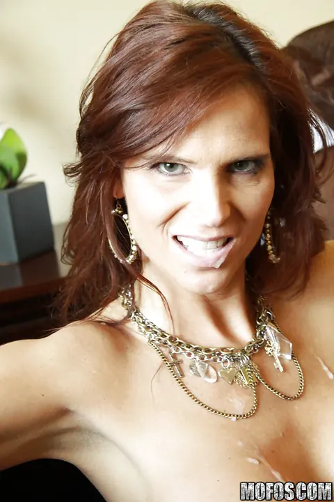 Syren De Mer: Mature Redhead Takes BBC Cowgirl and Gets a Facial – photo 16 of 16