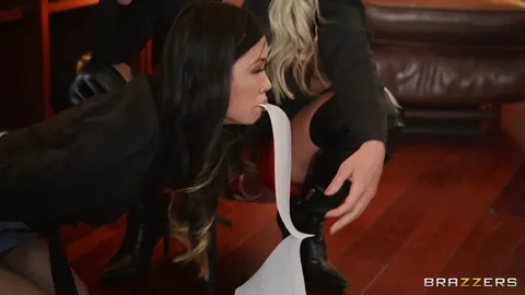 Phoenix Marie: Busty Asian Brunette Uses Toys in Bondage Threesome – photo 1 of 21