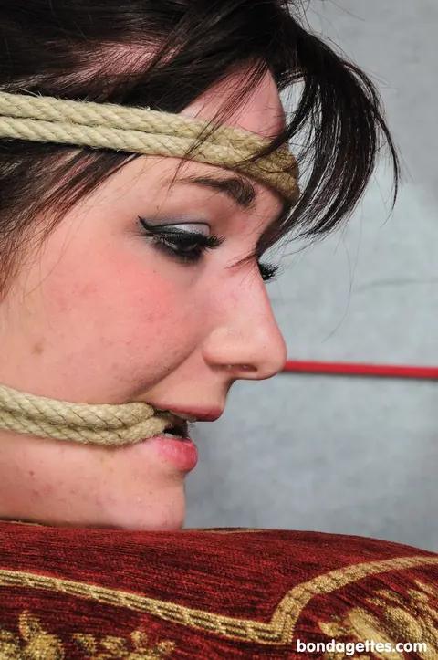 Busty BBW Brunette Bound in BDSM Restraints – photo 15 of 21