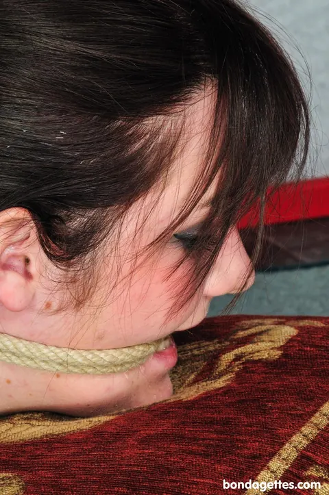 Busty BBW Brunette Bound in BDSM Restraints – photo 13 of 21