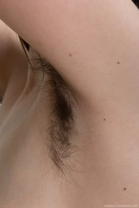 Olina W Halmia: Brunette with Big Tits Spreads Her Hairy Pussy and Armpits – photo 3 of 18
