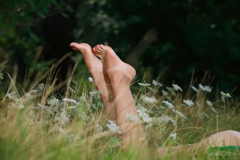 Woman with Small Tits Undresses and Spreads in the Forest – photo 14 of 16