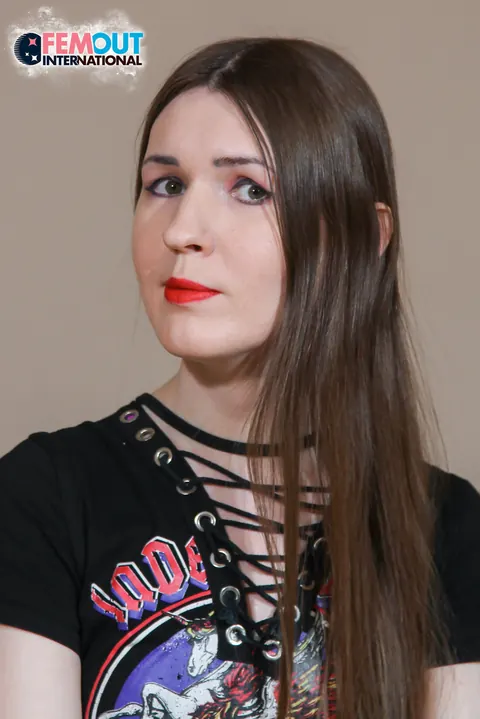 Trans Woman Undresses and Toys Herself with a Dildo – photo 1 of 16