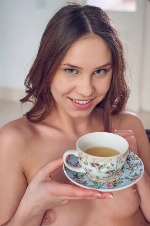 Barbara Vie: Ukrainian Brunette with Natural Tits Spreads Wide – photo 21 of 21