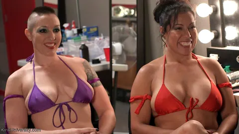 Ariel X & Izamar Gutierrez: Two Latina MILFs Wrestle in Bikinis and Bondage – photo 13 of 16