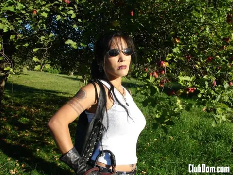 Busty MILF Dominates Bound Partner Outdoors in Boots – photo 14 of 16