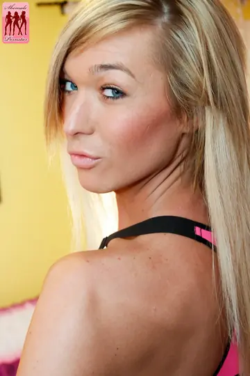 Trans Woman Strips Nude and Strokes to Climax