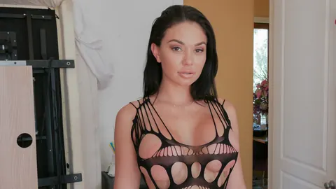 Brooke Beretta: Tattooed Brunette MILF Strips Out of Her Fishnet Dress and Spreads – photo 13 of 21