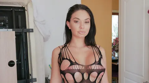 Brooke Beretta: Tattooed Brunette MILF Strips Out of Her Fishnet Dress and Spreads – photo 14 of 21