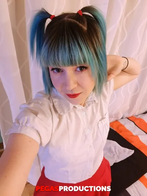 Charlotte San: Petite Brunette in Cosplay Flashes Her Tits and Tattoos in a Selfie – photo 14 of 18