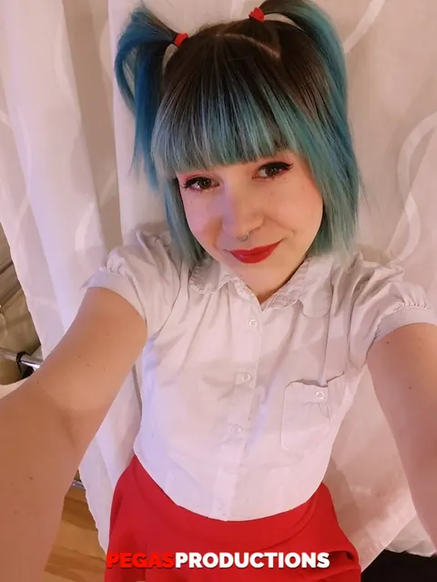 Charlotte San: Petite Brunette in Cosplay Flashes Her Tits and Tattoos in a Selfie – photo 13 of 18