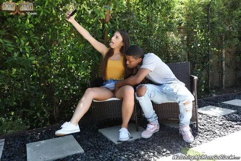 Gia Derza: Tattooed Blonde MILF and Brunette Share a Black Man in Selfie Threesome – photo 2 of 15
