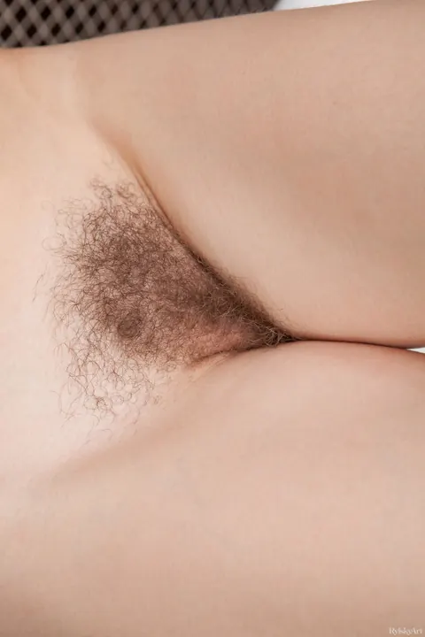 Orabelle Koivu: Redhead Undresses and Spreads Her Hairy Pussy in the Bathroom – photo 15 of 20