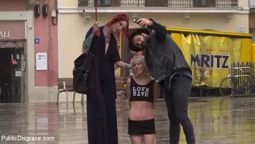 Nora Barcelona – Blonde Latina in Shorts Gets Bound and Eaten Out in Public