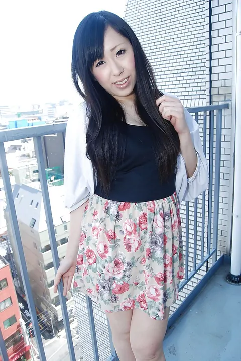 Mio Kuriyama: Japanese Brunette Flashes Panties and Masturbates with a Dildo Outdoors – photo 7 of 16