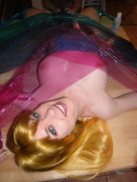 Petite Lesbian Bound and Fucked with a Dildo – photo 12 of 21