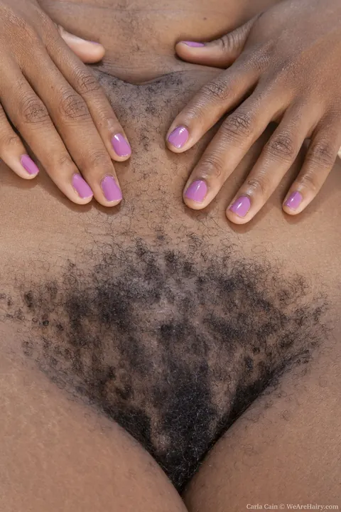 Carla Cain: Ebony Curly Babe Shows Her Hairy Pussy and Big Ass – photo 15 of 20