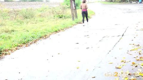 Barbara Bieber: Busty Czech Redhead with Glasses and Tattoo Pisses on Pavement – photo 14 of 14