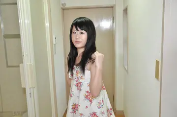 Japanese Brunette with Big Natural Tits Undresses for a Shower