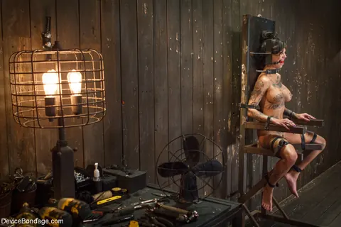 Bonnie Rotten: Busty Tattooed Brunette Gets Toyed and Fucked in Bondage – photo 9 of 21