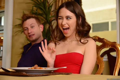 Riley Reid & Melissa Moore: Petite Latina Joins a Kitchen Foursome – photo 2 of 21