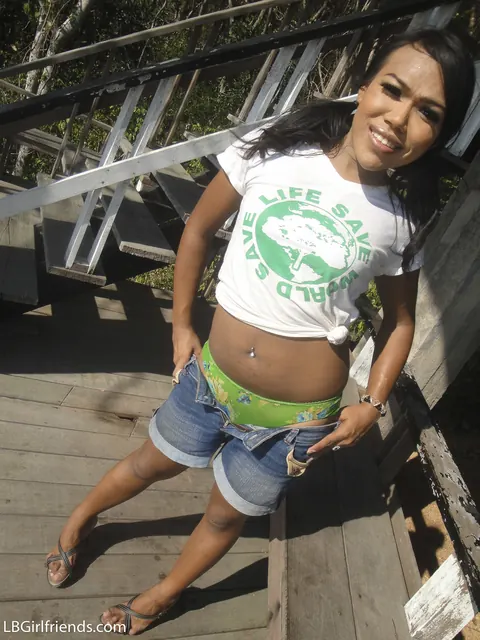 Asian Trans Woman Strips Outdoors and Has Sex – photo 7 of 17