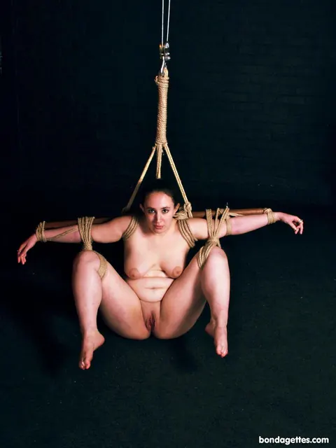 Busty Curvy MILF Strips and Spreads While Bound – photo 20 of 21
