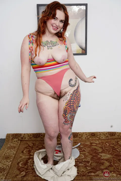 Adora Bell: BBW Redhead Strips Off Her Skirt and Shows Her Hairy Pussy – photo 9 of 21
