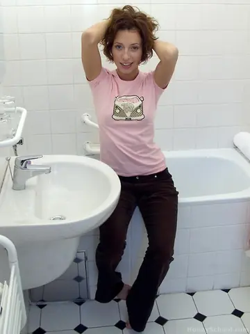 Czech MILF Strips Out of Her Bikini in the Bathroom