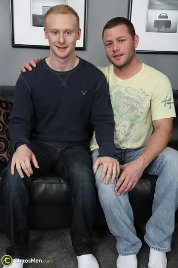 Hunk and Twink Kiss, Suck, and Fuck with a Dildo