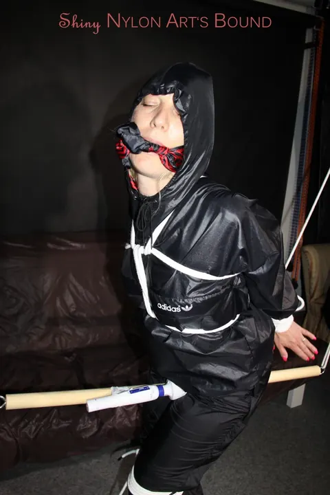 Blonde PAWG Restrained and Gagged Masturbates with a Dildo – photo 11 of 16