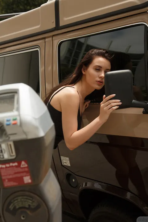 Lana Rhoades: Brunette Flashes Her Big Tits and Spreads in Public – photo 9 of 11