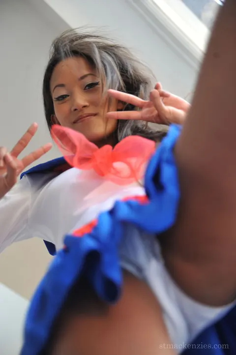 Ayla Sky: Asian Brunette Strips Off Her Uniform and Spreads Her Legs – photo 4 of 13