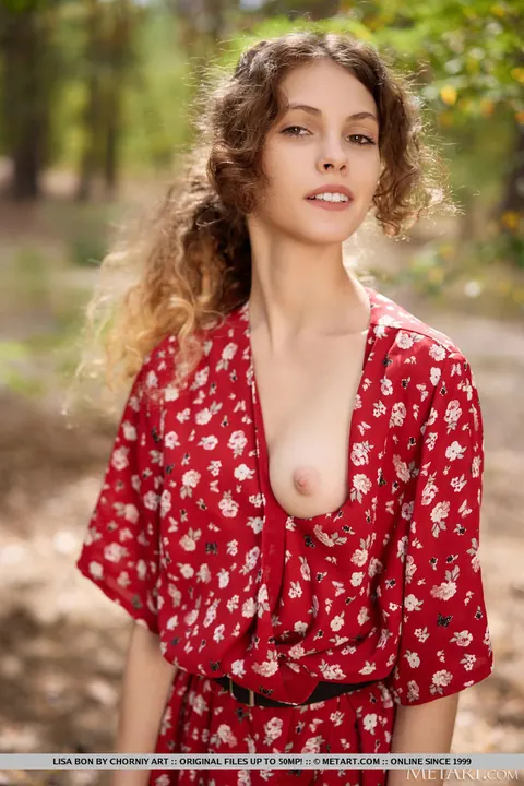 Lisa Bon: Redhead Strips Out of Her Skirt and Spreads in the Forest – photo 2 of 18