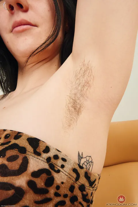 Rosalyn Sphinx: Petite Hairy Brunette Pulls Legs Back and Spreads Wide – photo 2 of 21