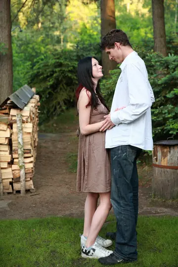 Czech Brunette Enjoys Outdoor Sex by the Fire Pit