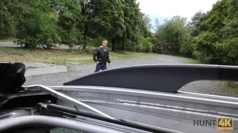 Viktoria Daniels: Busty Redhead in Leather Rides Him in the Car – photo 10 of 21
