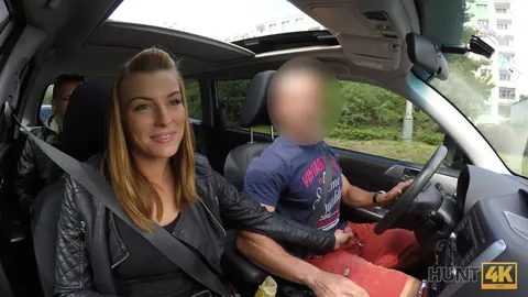 Viktoria Daniels: Busty Redhead in Leather Rides Him in the Car – photo 6 of 21
