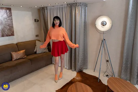 Jordan Perry: Spanish MILF Shows Her Booty in Panties Under a Costume Skirt – photo 8 of 18