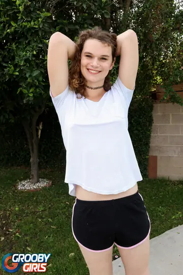 Trans Woman with Small Tits Poses Nude Outdoors