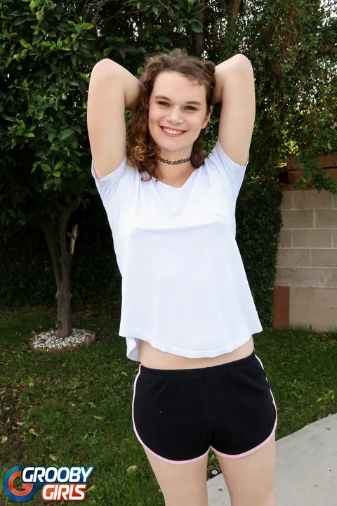 Trans Woman with Small Tits Poses Nude Outdoors – photo 1 of 16