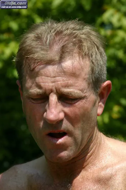 Tanned Woman in a Bikini Strokes Old Man and Rides Him Outdoors – photo 12 of 20