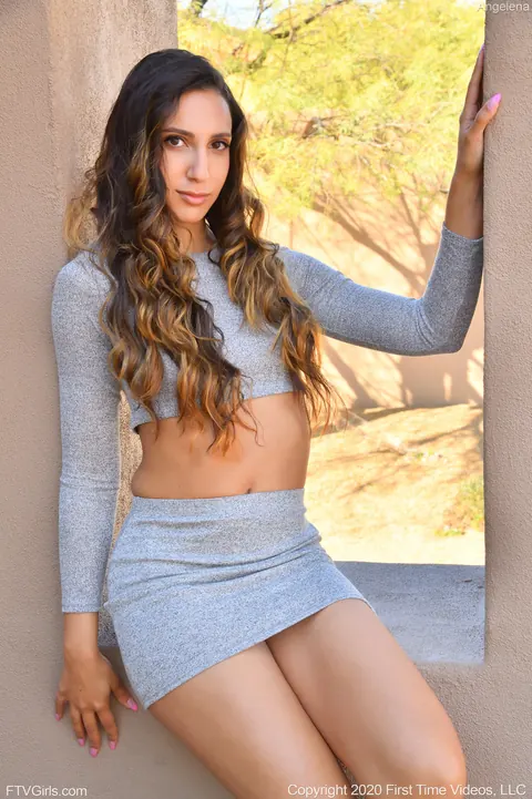 Angelica Cruz: Tall Slim Latina Strips Off Her Skirt and Uses a Dildo – photo 6 of 20