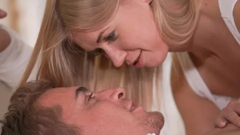 Violette Pink: Blonde European Nurse with Small Tits Rides Her Partner – photo 17 of 17