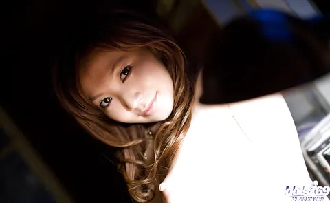 Emi Harukaze: Busty Asian Brunette Strips Out of Her Skirt and Panties – photo 10 of 15