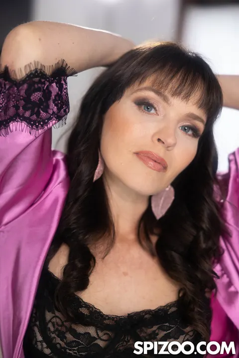 Krissy Lynn: Skinny Brunette MILF Rides Cock After Dropping Her Robe – photo 1 of 21