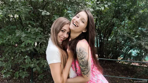 Angel Gostosa: Latina Brunettes Share a Cock and Toy Outdoors in Shorts – photo 1 of 20