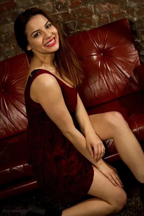 Lacey Banghard: Busty British Redhead Strips Out of Her Red Dress and Lingerie – photo 4 of 12