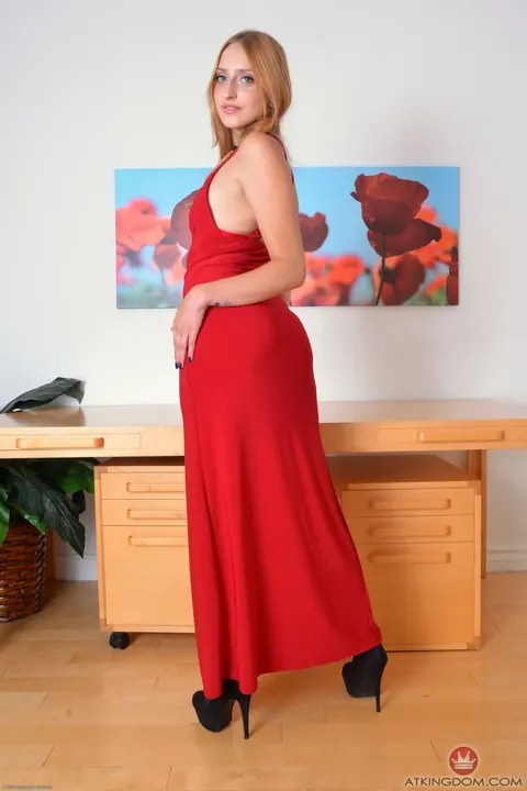 Rococo Royalle: Petite Redhead Undresses to Show Her Hairy Pussy – photo 1 of 21