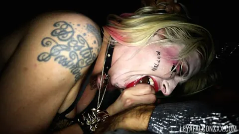 Leya Falcon: Tattooed Blonde BBW Takes BBC in Cowgirl for Halloween – photo 3 of 21